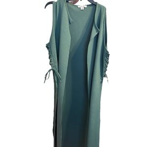 Green long vest/jacket